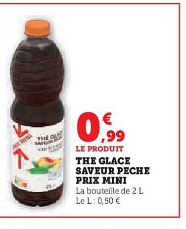 thé glacé saveur pêche prix mini