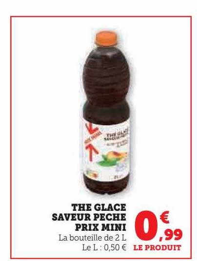 thé glacé saveur pêche prix mini