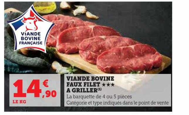 Viande Bovine Faux Filet *** à Griller