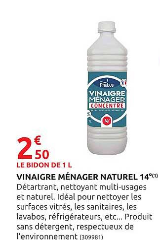 Vinaigre Ménager Naturel 14°
