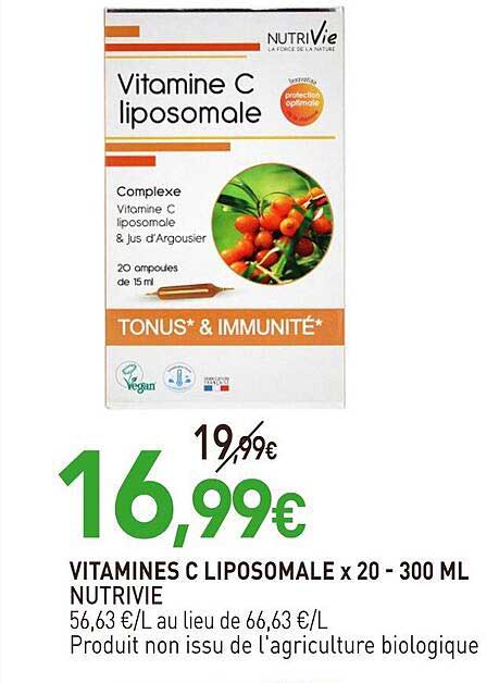 vitamines c liposomale x20 nutrivie - 300 ml