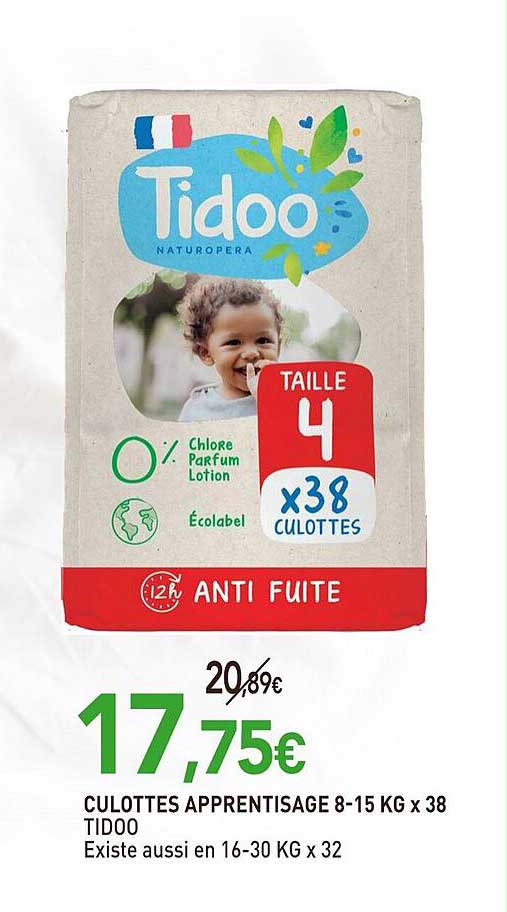 culottes apprentissage 8-15 kg x 38 tidoo