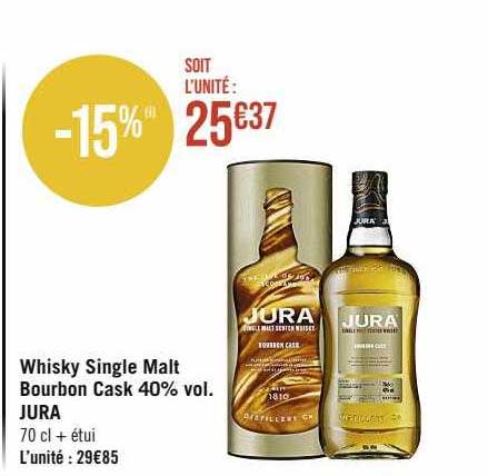 whisky single malt bourbon cask 40% vol. jura
