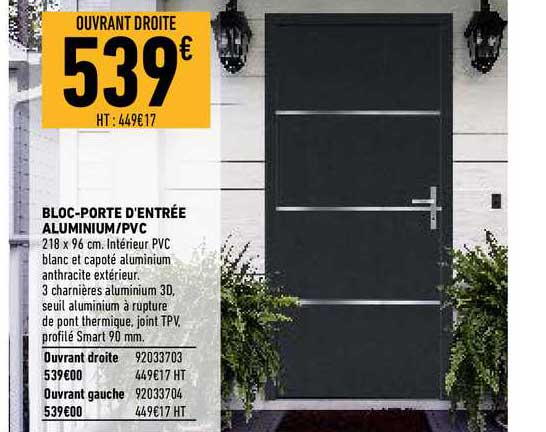 bloc-prote d'entrée aluminium pvc