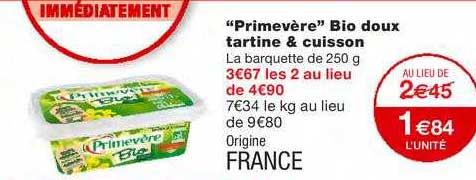 "primevère" Bio Doux Tartine & Cuisson
