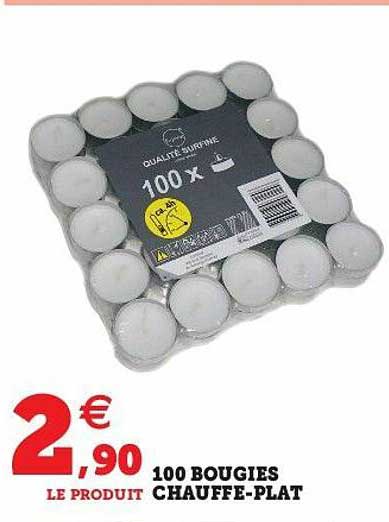 100 bougies chauffe-plat