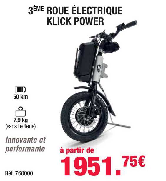 3ème roue électrique klick power