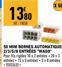 50 mini bornes automatiques 2 3 5 8 entrées "wago"