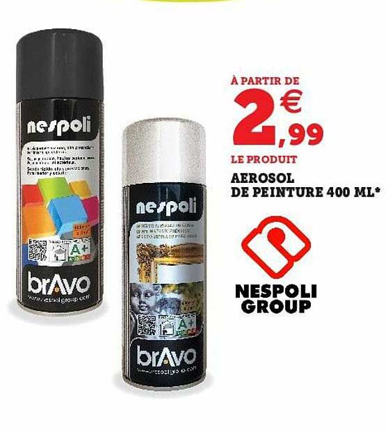 aérosol de peinture 400 ml nespoli group