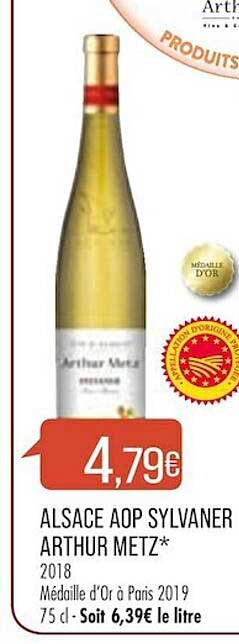 alsace aop sylvaner arthur metz