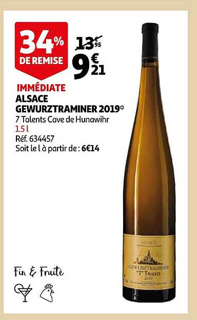 alsace gewurztraminer 2019 7 talents cave de hunawihr