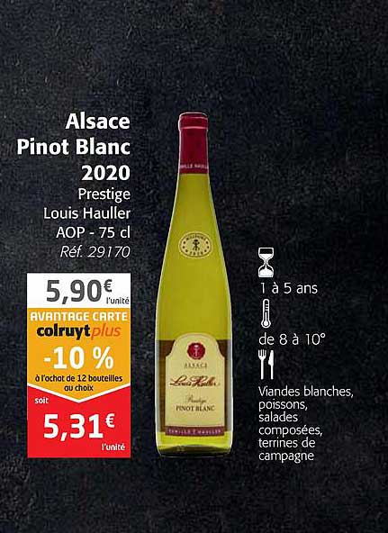 alsace pinot blanc 2020 prestige louis hauller aop