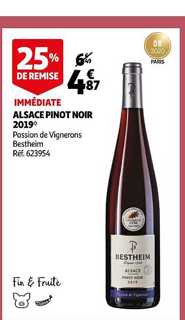 alsace pinot noir 2019 passion de vignerons bestheim