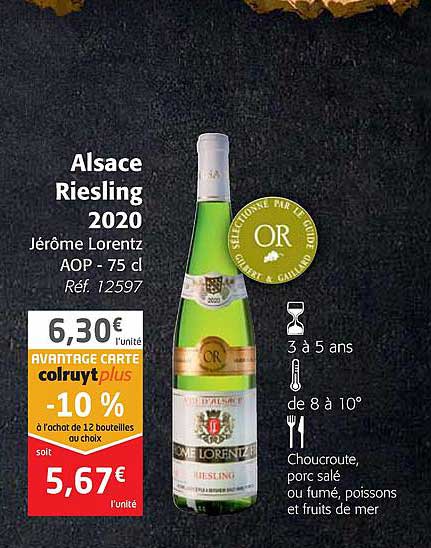 alsace riesling 2020 jérôme lorentz aop