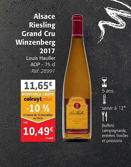 alsace riesling grand cru winzenberg 2017 louis hauller aop
