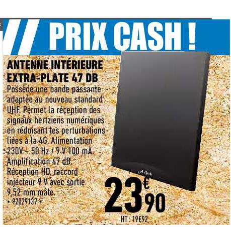 Antenne Intérieure Extra-plate 47 Db