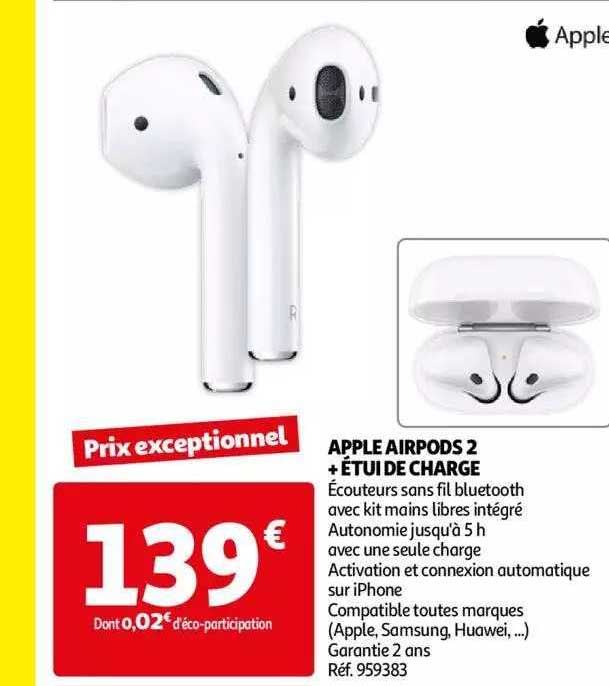 Apple Airpods 2 + étui De Charge