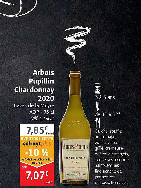 arbois pupillin chardonnay 2020 caves de la muyre aop