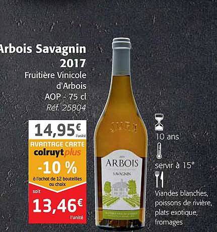 arbois savagnin 2017 fruitière vinicole d'arbois aop