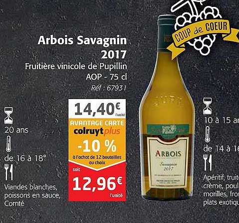 arbois savagnin 2017 fruitière vinicole de pupillin aop