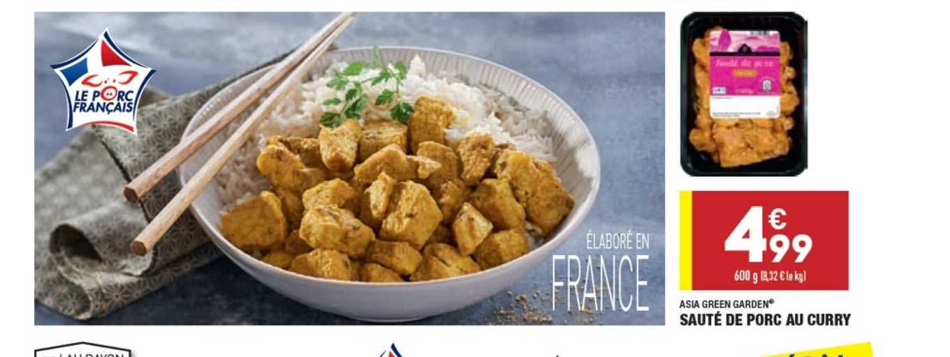 asia green garden sauté de porc au curry