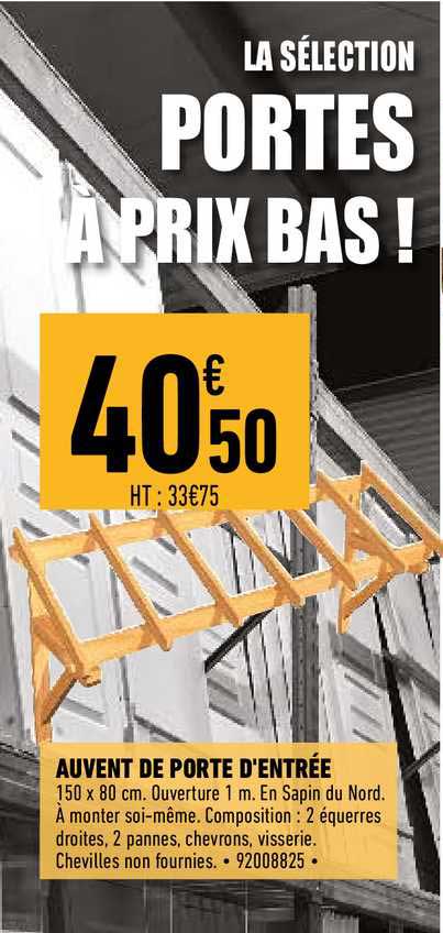 auvent de porte d'entrée