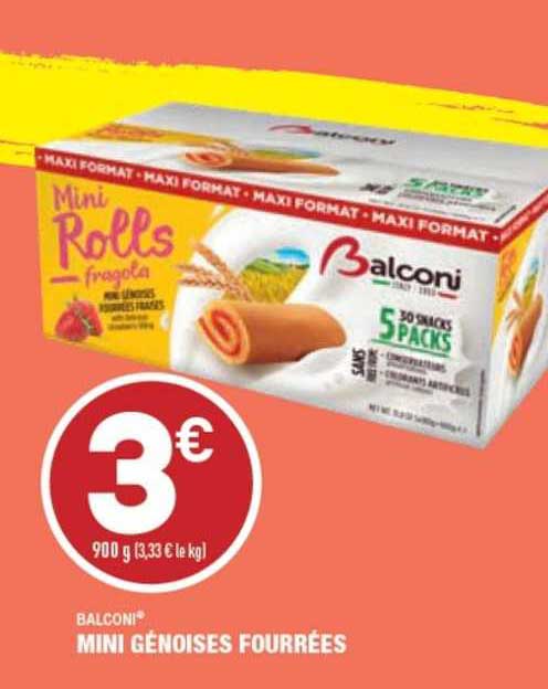 Balconi Mini Génoises Fourrées