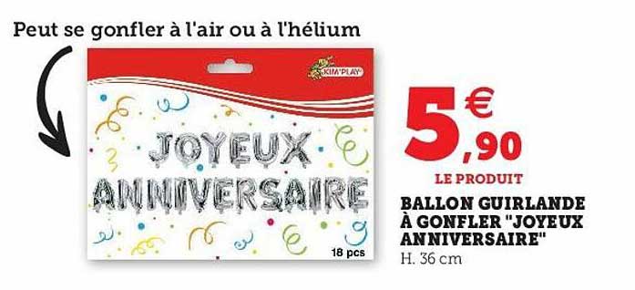 ballon guirlande à gonfler "joyeux anniversaire"