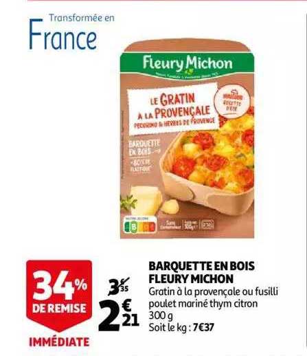 barquette en bois fleury michon