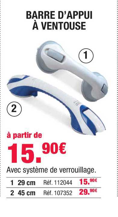 barre d'appui à ventouse