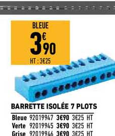 barrette isolée 7 plots