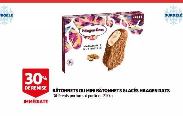 bâtonnets ou mini bâtonnets glacés häagen-dazs