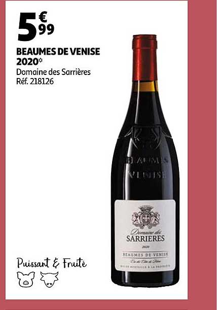 beaumes de venise 2020 domaine des sarrières