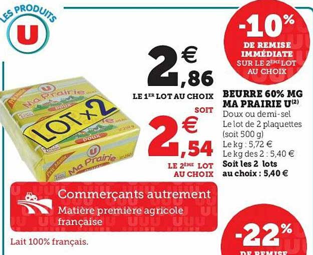 Beurre 60% Mg Ma Prairie U