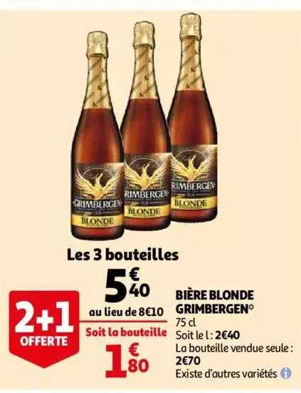 Bière Blonde Grimbergen