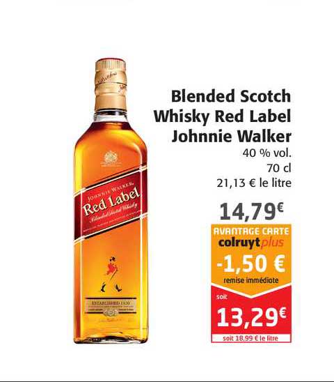 blended scotch whisky red label johnnie walker
