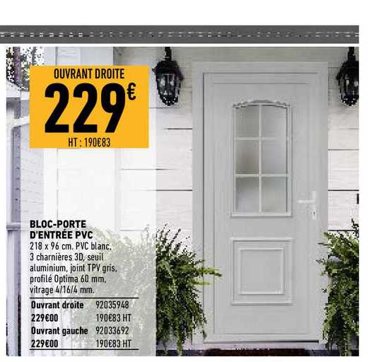 bloc-porte d'entrée pvc