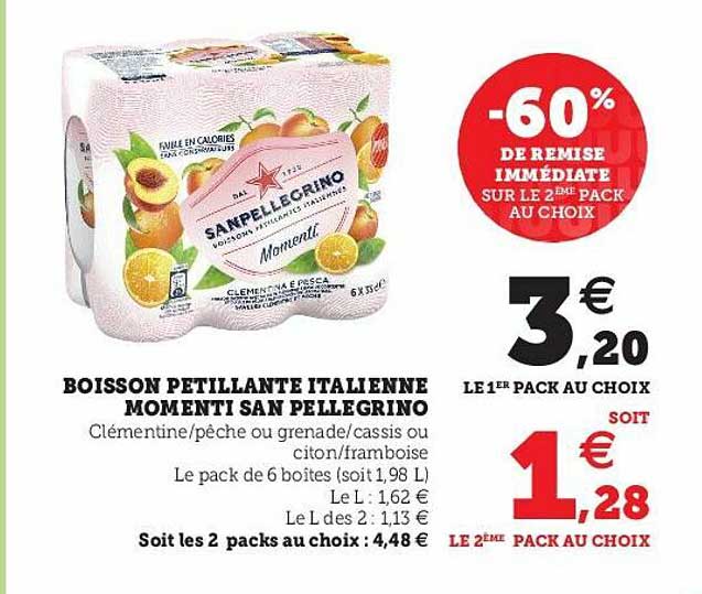 boisson petillante italienne momenti san pellegrino