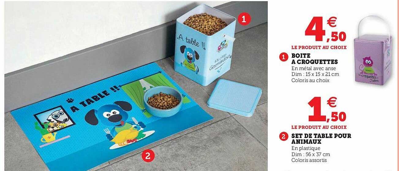 Boîte à Croquettes, Set De Table Pour Animaux