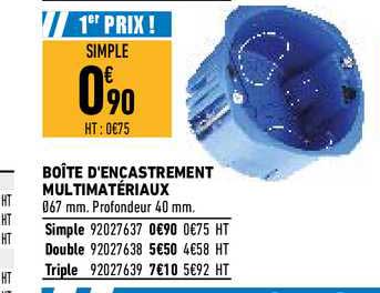 boîte d'encastrement multimatériaux