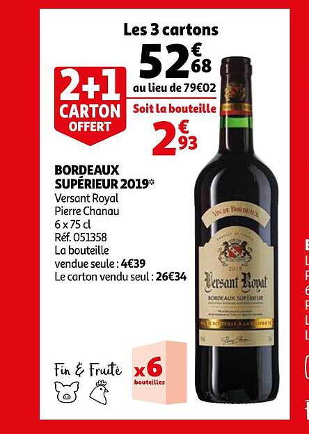 Bordeaux Supérieur 2019 Versant Royal Pierre Chanau