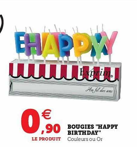 bougies "happy birthday"