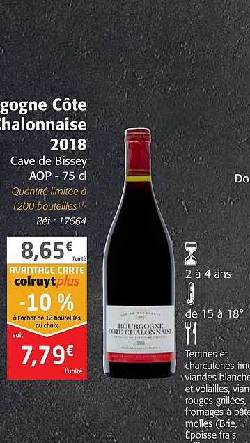 bourgogne côte chalonnaise 2018 cave de bissey aop