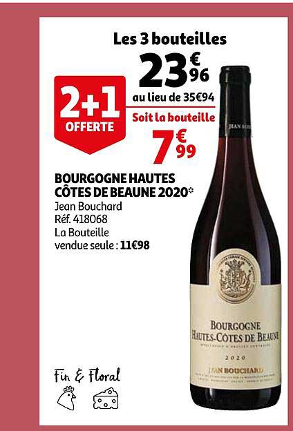 bourgogne hautes côtes de beaune 2020 jean bouchard