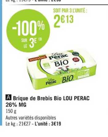 brique de brebis bio lou pérac