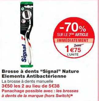 brosse à dents "signal" nature éléments antibactérienne