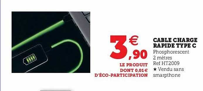 câble charge rapide type c