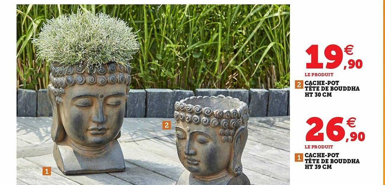 Cache-pot Tête De Bouddha