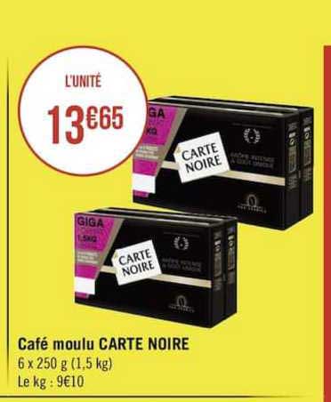 Café Moulu Carte Noire