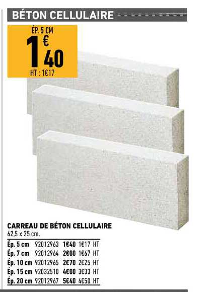carreau de béton cellulaire